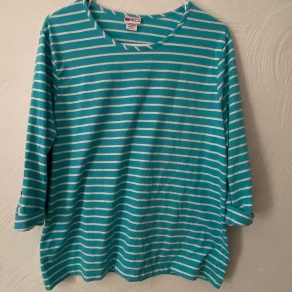 American Sweetheart Shirt Women’s Size XL Long Sleeve Pull Over Stripes
